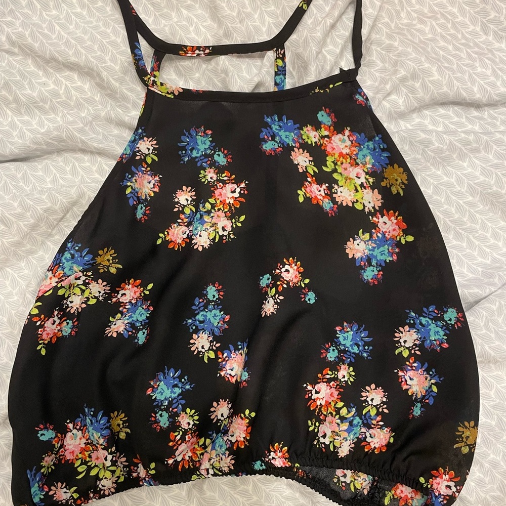 Cropped Floral Tank